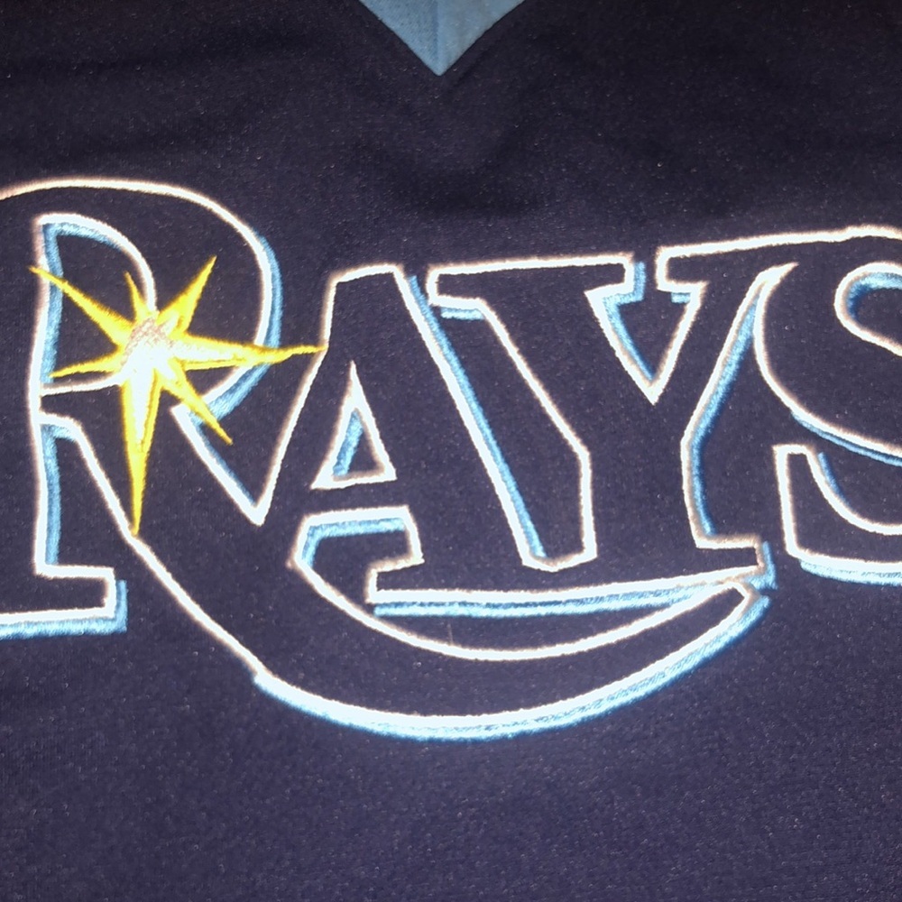 Tampa Bay Rays Boys 8 Warmup Jersey Majestic - Picture 3 of 6
